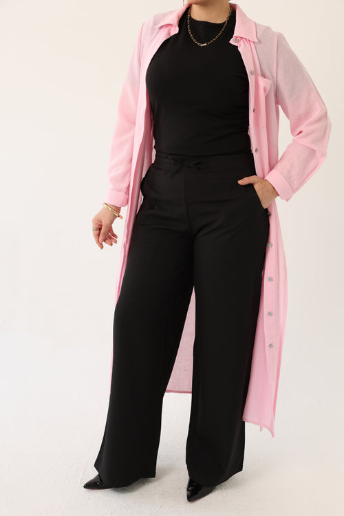 Crepe Drawstring Pants