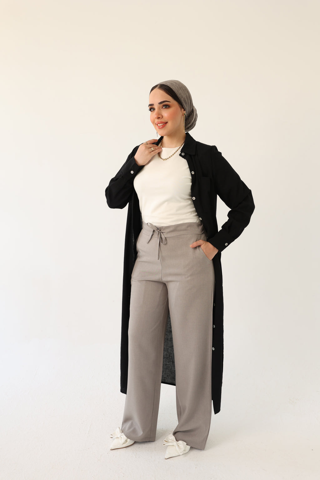 Crepe Drawstring Pants
