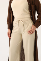 Crepe Drawstring Pants