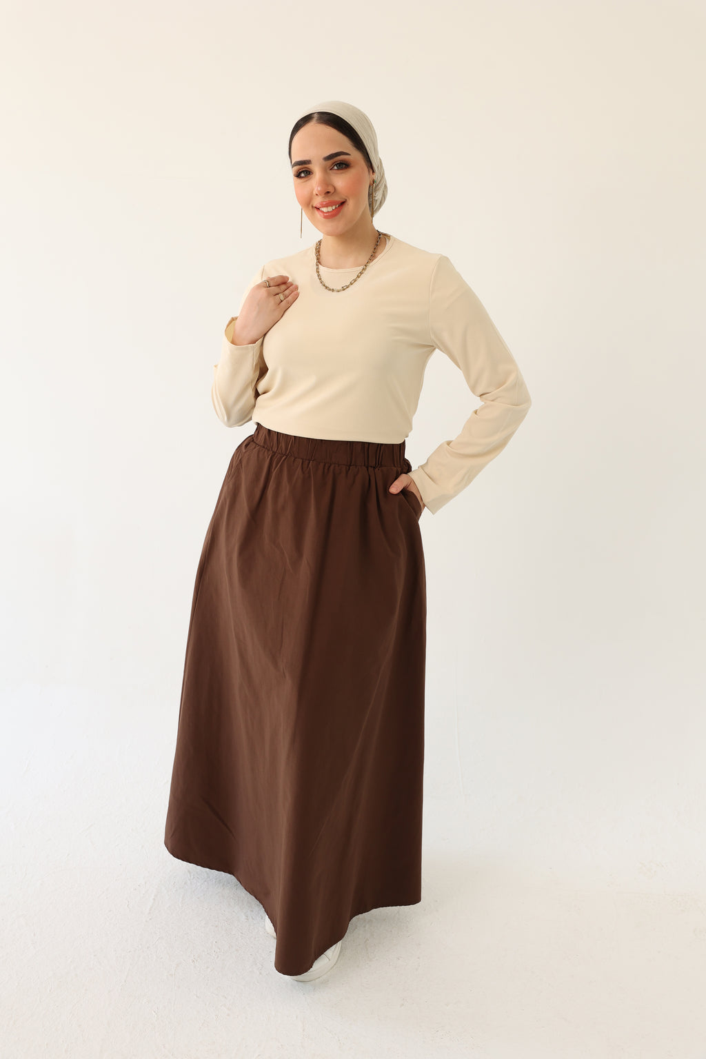 Poplin Maxi Skirt
