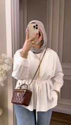 Cotton Wrap Blouse