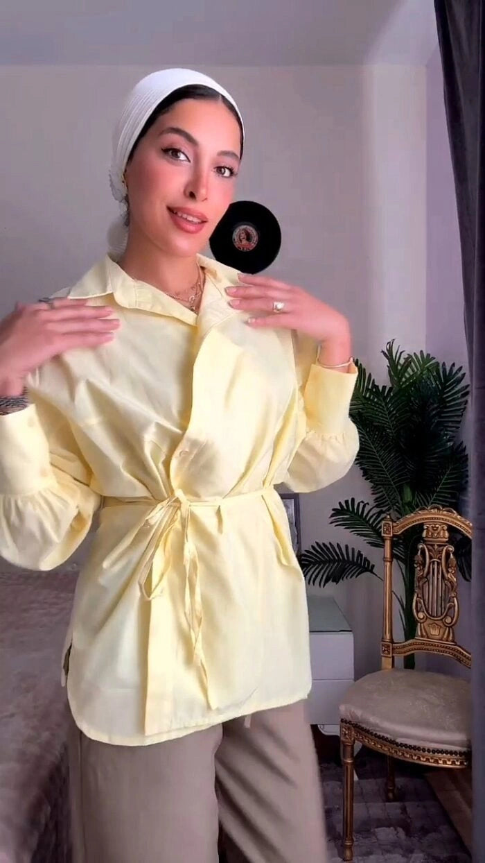 بلوزة كروازيه قطن