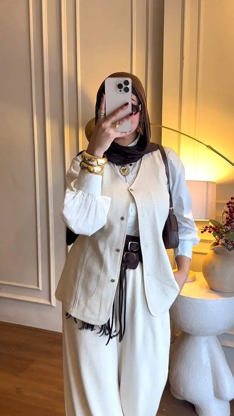 بنطلون كتان 2 كسره
