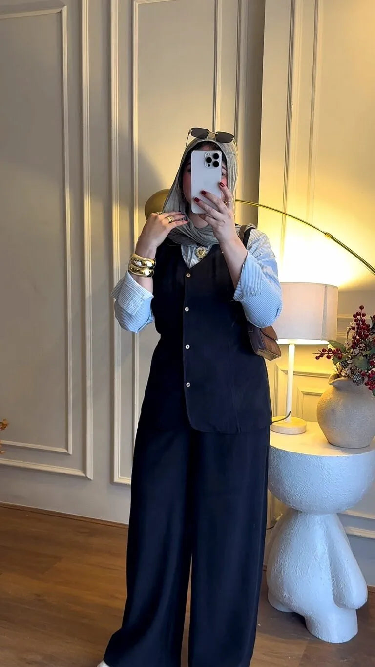 بنطلون كتان 2 كسره