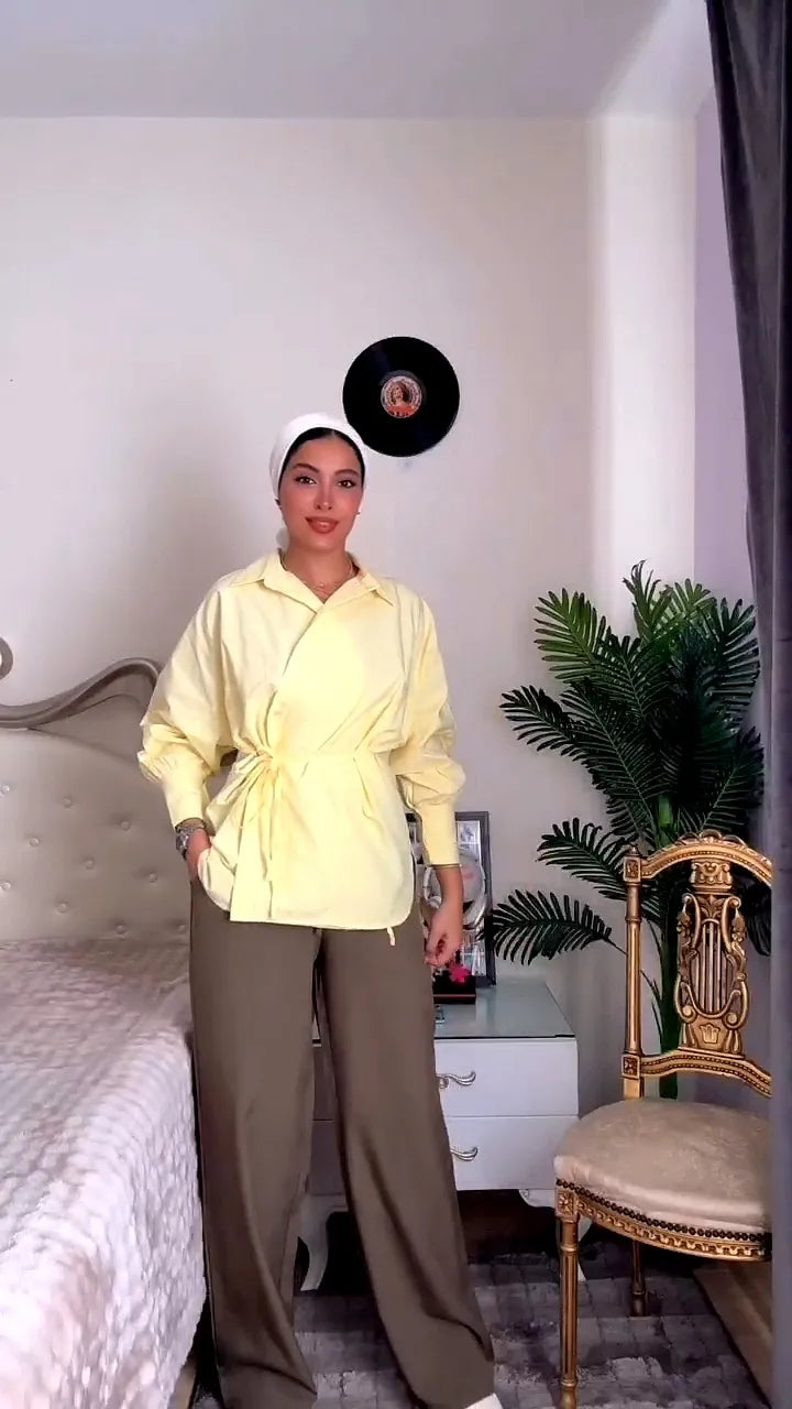 بنطلون كريب رباط